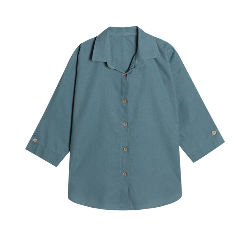 شومیز آستین سه ربع یقه برگردان زنانه مدل ds44