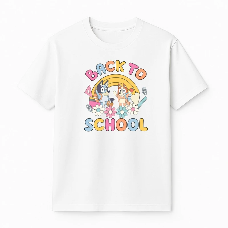 تی‌شرت آستین کوتاه پسرانه مدل بلویی مدرسه 