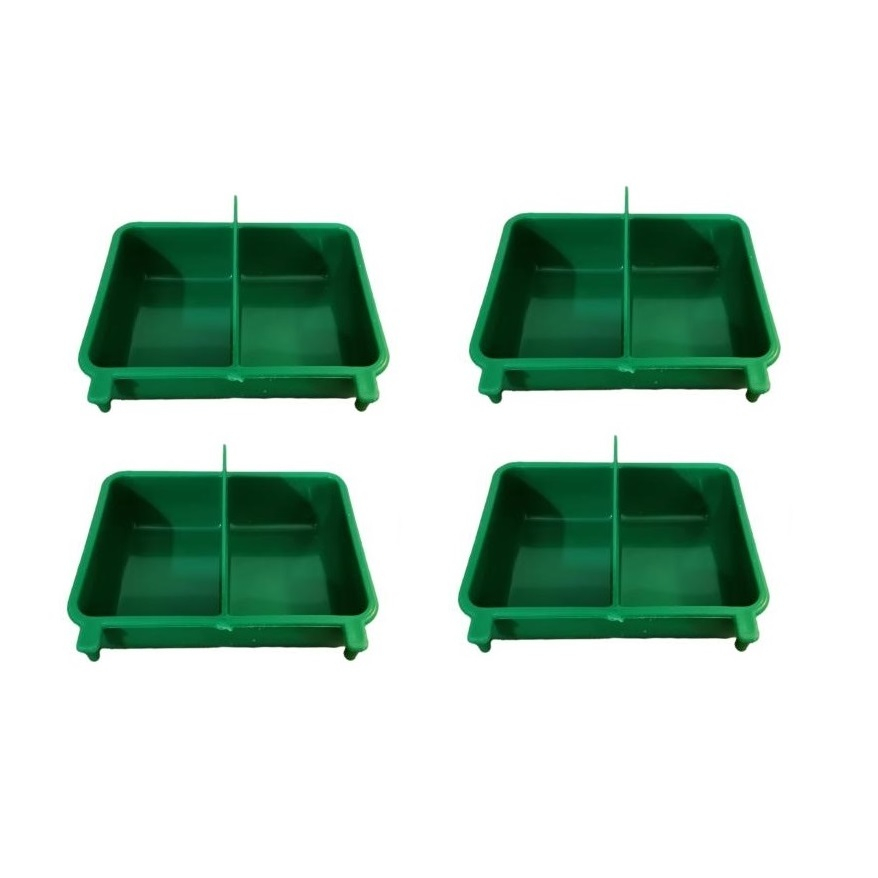 ظرف غذای پرندگان مدل چهارگوش دوطرفه GD بسته 4 عددی