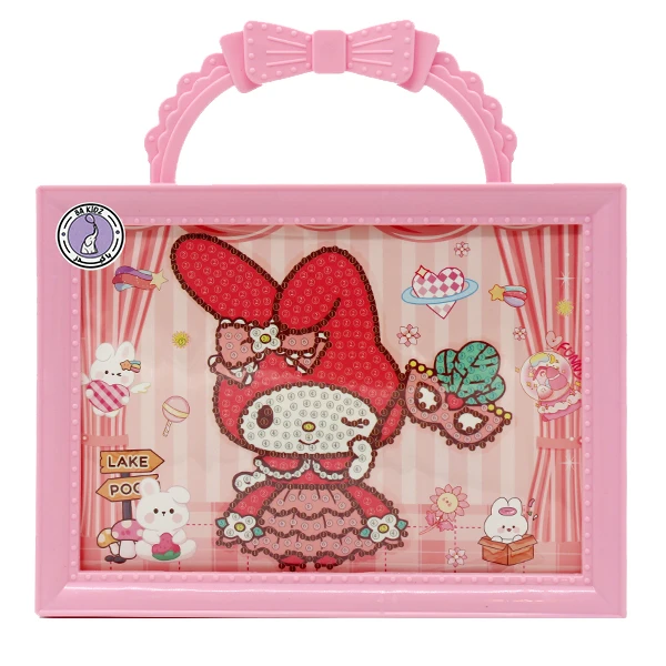 بازی آموزشی باکیدز مدل نقاشی الماسی قاب دار دسته دار طرح ملودی و ماسک