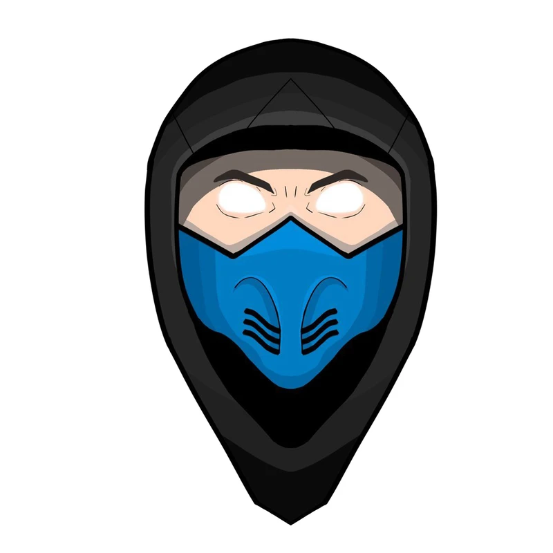 استیکر لپ تاپ و موبایل مدل بازی طرح سابزیرو مورتال کومبت Sub-Zero Mortal Kombat کد 4797