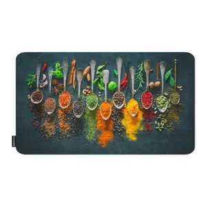 پادری ریحانلوکس مدل مستطیل طرح ادویه‌جات کد PADARI-A11 سایز 70x50 سانتی‌متر مناسب برای فضای داخلی