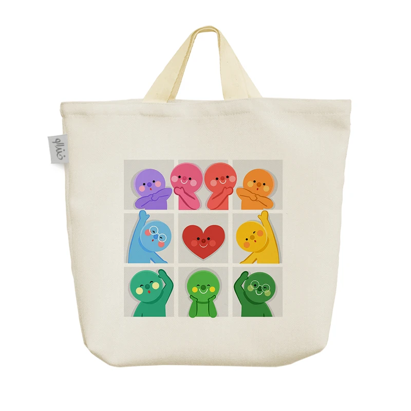 ساک خرید خندالو مدل شکلک های بامزه کد 10224