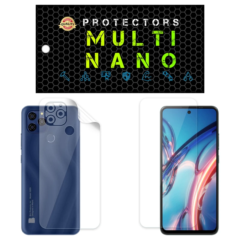 محافظ صفحه نمایش مولتی نانو مدل X-SFT مناسب برای گوشی موبایل بلو G91s به همراه محافظ پشت