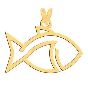 آویز گردنبند طلا 18 عیار زنانه فرشته مدل ماهی  WNL-000411