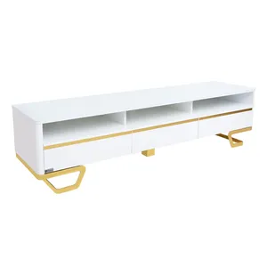 میز تلویزیون ناژینو مدل 226180 وایت مناسب برای تلویزیون تا 75 اینچ