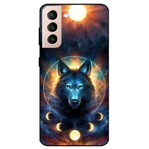 Megafone Wolf and Moon 8006 Cover For Samsung Galaxy S21 Plus 5G