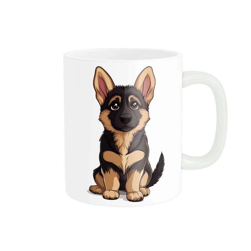 ماگ پاد آفرین مدل سگ ژرمن شپرد فانتزی کیوت کارتونی کد 1880