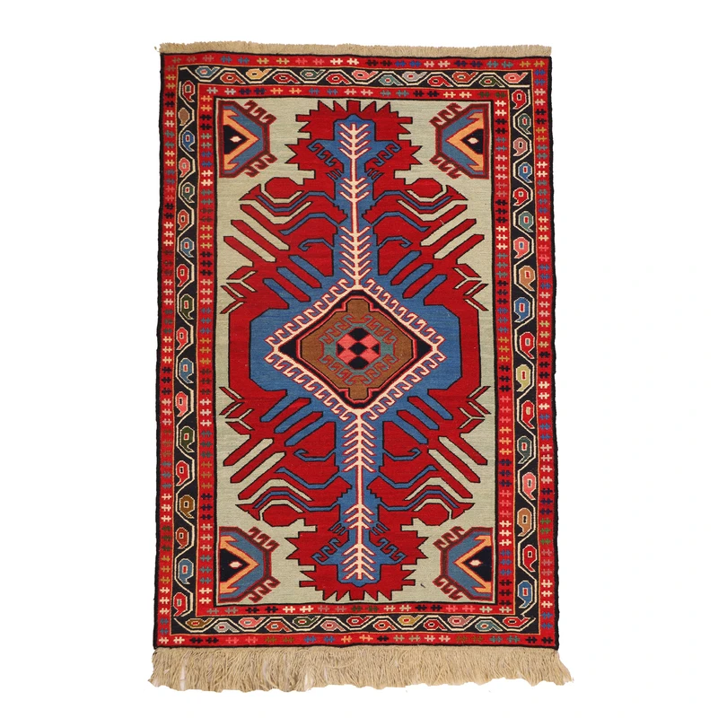 گلیم دستبافت یک ونیم متری مدل ورنی کد40411161