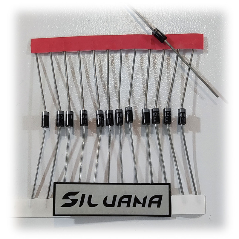 دیود 1N4002 میک کد Silvana-d01 بسته 6عددی