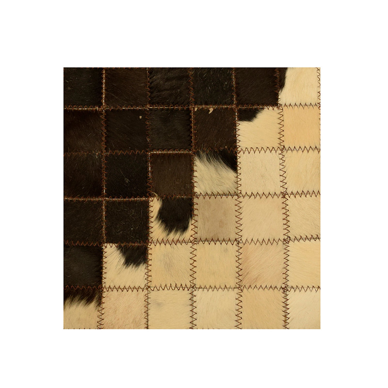 رومیزی کلاژ چرم و پوست مدل مربعی شطرنجی کد 009