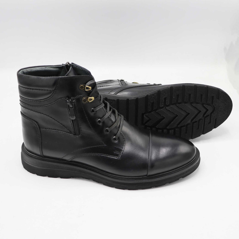 نیم بوت مردانه لردگام مدل زاگرس بندی رنگ مشکی