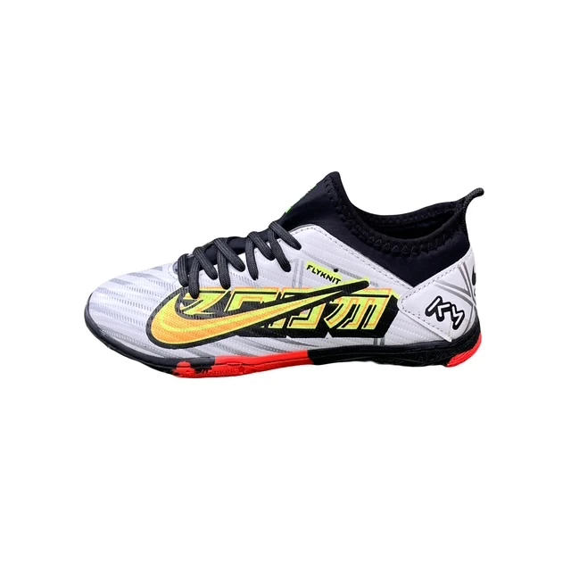 کفش فوتسال پسرانه مدل سالنی جورابی zoom36 رنگ سفید