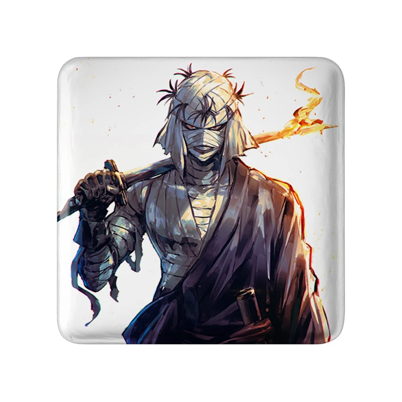 پیکسل خندالو طرح شیشیو انیمه رورونی کنشین مدل مربعی کد 34891