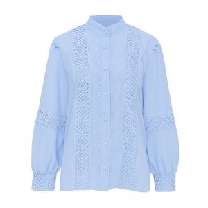 شومیز آستین بلند یقه ایستاده زنانه مدل ستاره