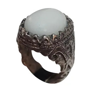 انگشتر نقره مردانه مدل گوهر شب چراغ GSC213240