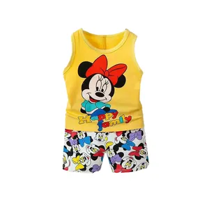 ست تاپ و شلوارک دخترانه مدل Mickey Mouse کد 12
