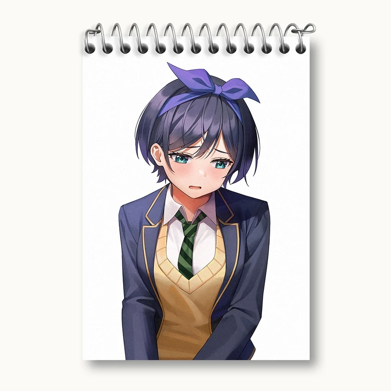 دفتر یادداشت 50 برگ خندالو مدل روکا انیمه کانوجو اوکاری کد 34812