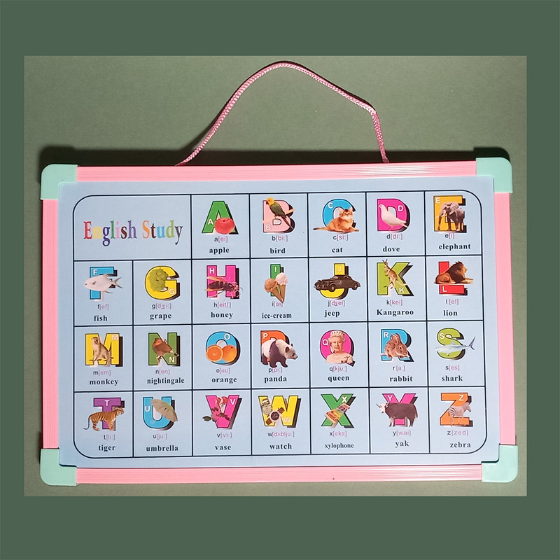 تخته وایت برد مدل سنجاب سایز 20x31 سانتی متر به همراه ماژیک و آهن ربا