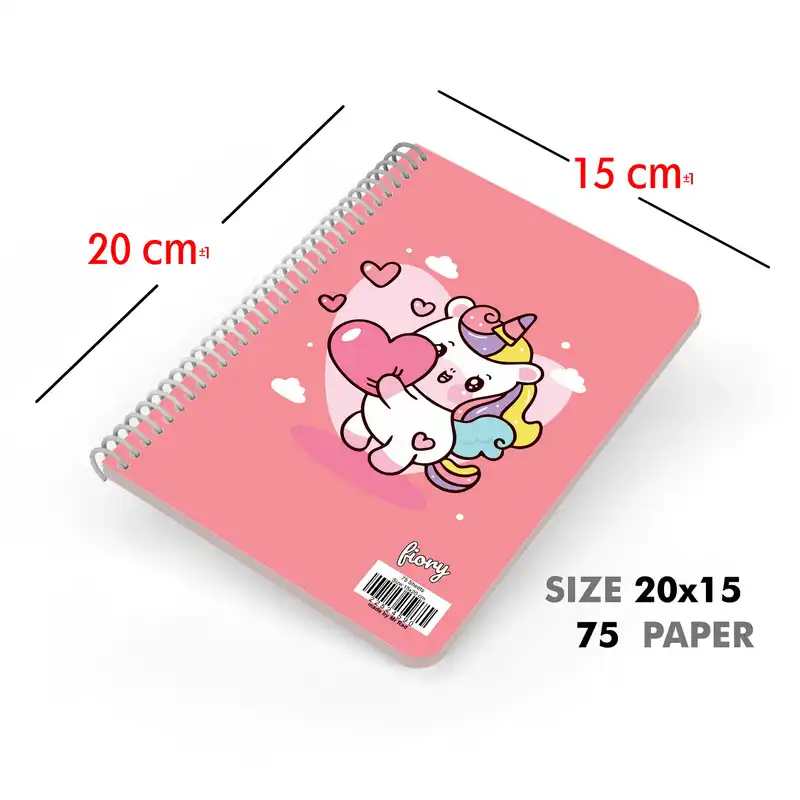 دفتر برنامه ریزی 75 برگ مستر راد طرح یونیکورن کیوت کد unicorn 1555