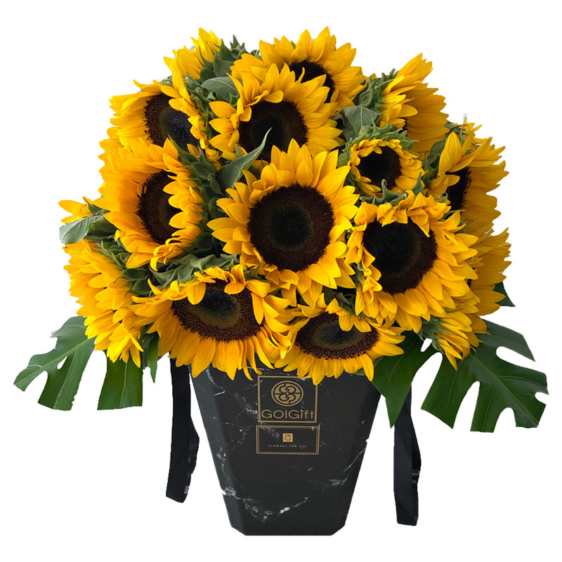 گلدان گل آفتابگردان گل گیفت کد GG0027
