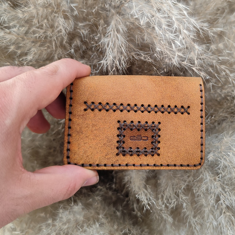 جاکارتی مردانه مدل دو لتی چرم طبیعی بزی JK-10