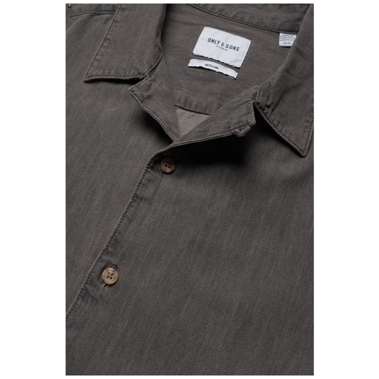پیراهن آستین کوتاه مردانه اونلی اند سانز مدل جین کد AUGUST-22016591 رنگ خاکستری -  - 4