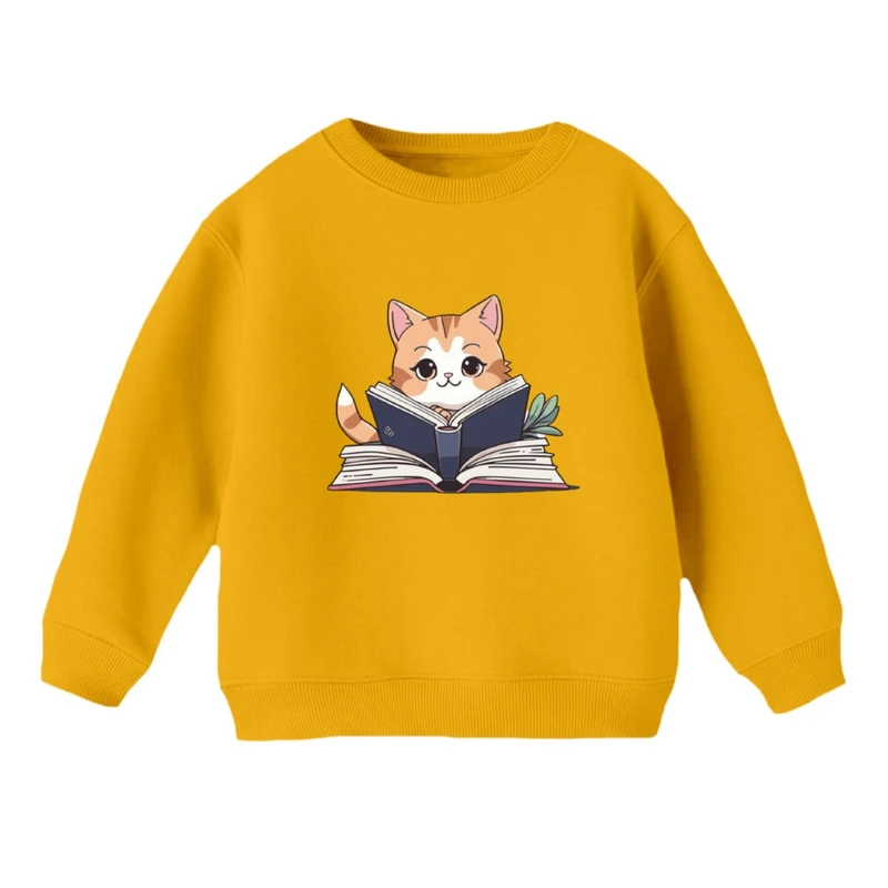 سویشرت بچگانه مدل گربه کتابخوان 