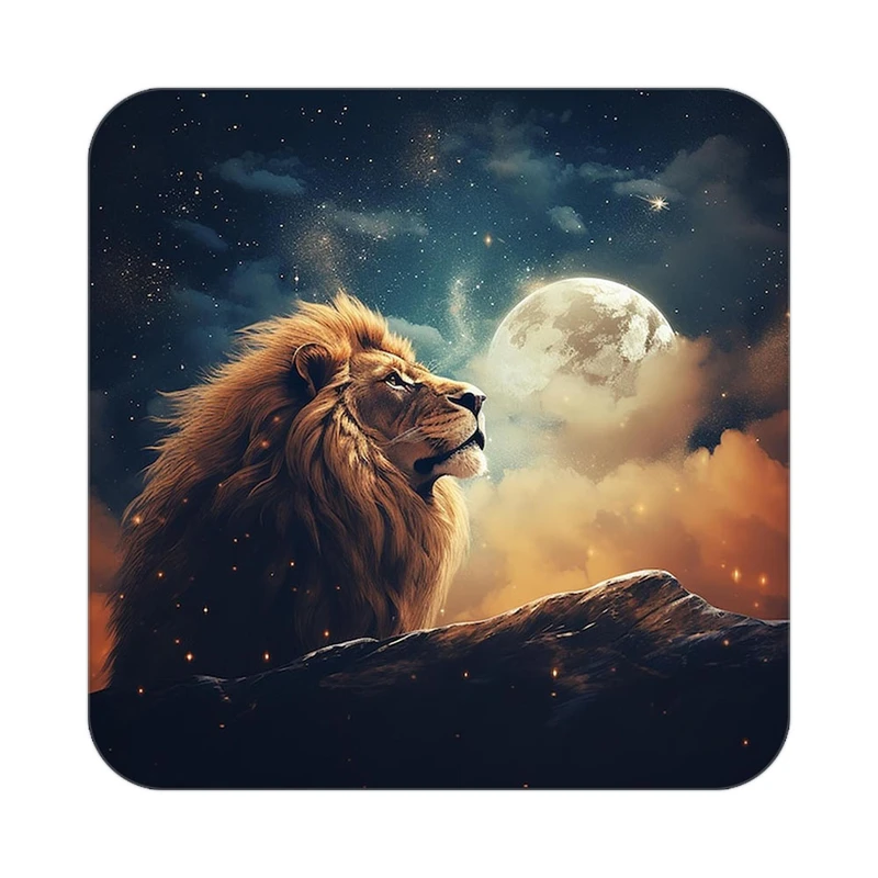 زیر لیوانی کاکتی طرح شیر مدل mp24153