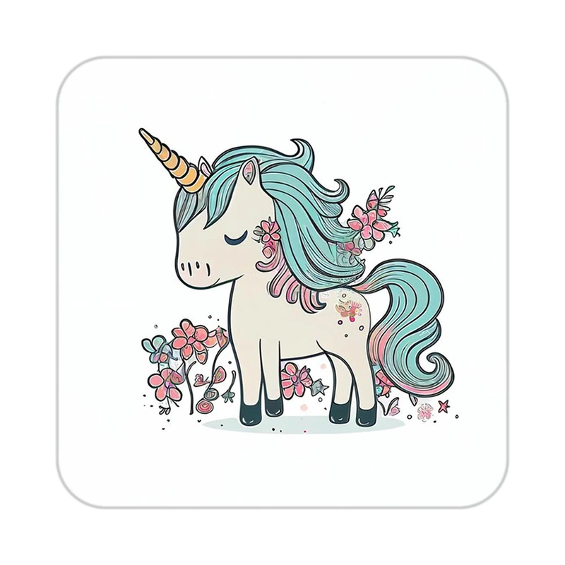 زیر لیوانی کاکتی طرح اسب تک شاخ و یونیکورن مدل mp32304