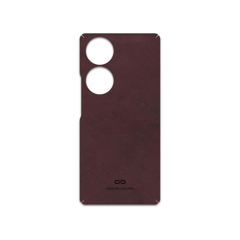 برچسب پوششی ماهوت مدل Matte-Dark-Brown-Leather مناسب برای گوشی موبایل آنر 70