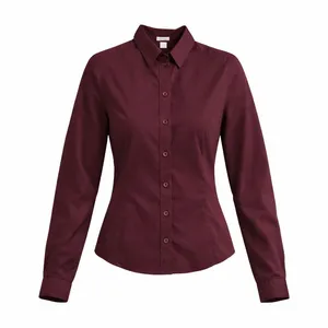 شومیز آستین بلند یقه برگردان زنانه مدل ناردون