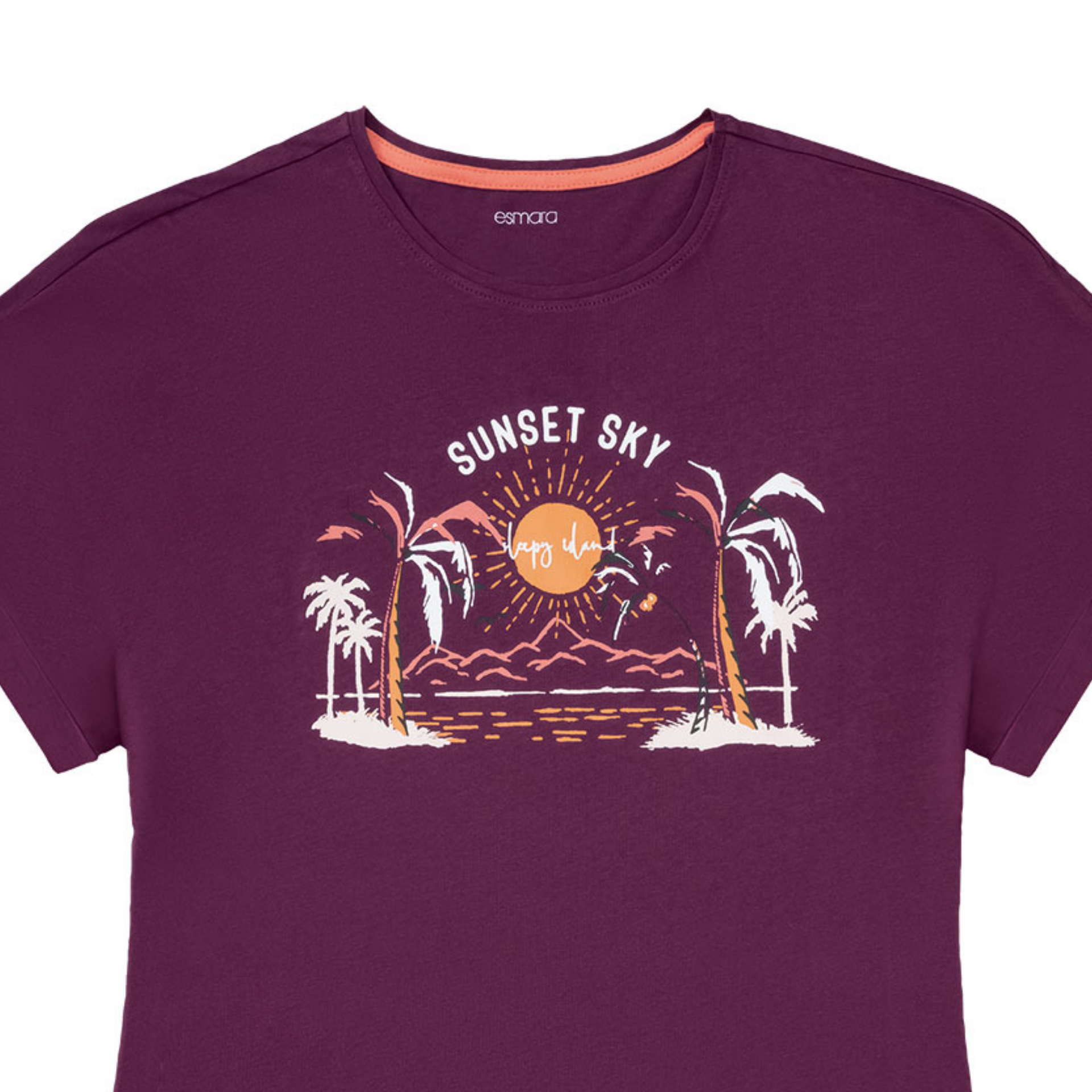 تی شرت آستین کوتاه زنانه اسمارا مدل Sunset