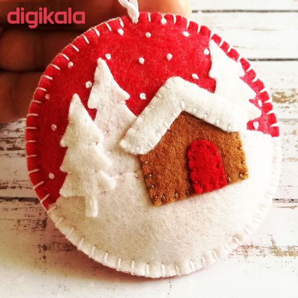 آویز تزیینی هیاهو مدل Santa Day مجموعه 5 عددی main 1 2
