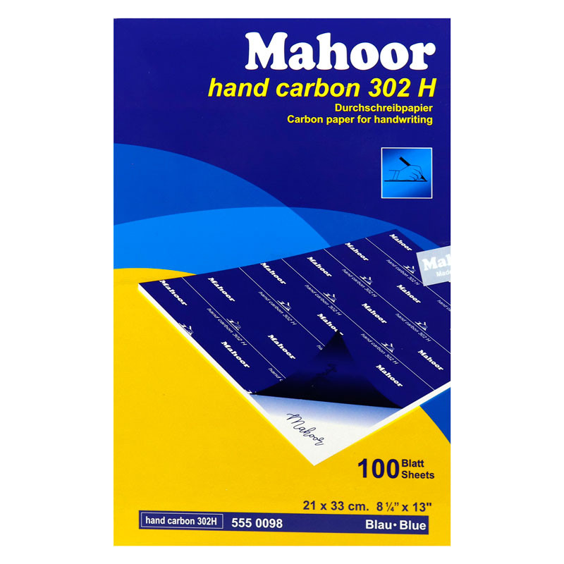 کاغذ کاربن ماهور مدل hand carbon 302H بسته 100 عددی
