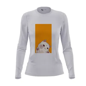 تی شرت آستین بلند زنانه مدل گربه