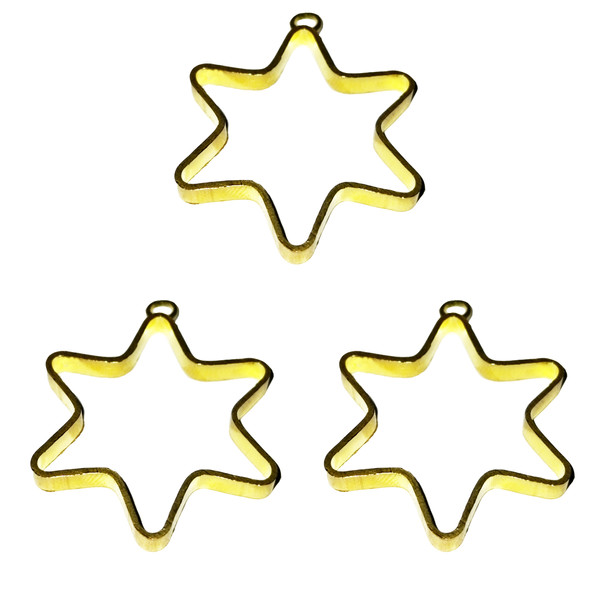  قالب رزین اپوکسی طرح ستاره بدون کفه کد GB12 مجموعه 3 عددی