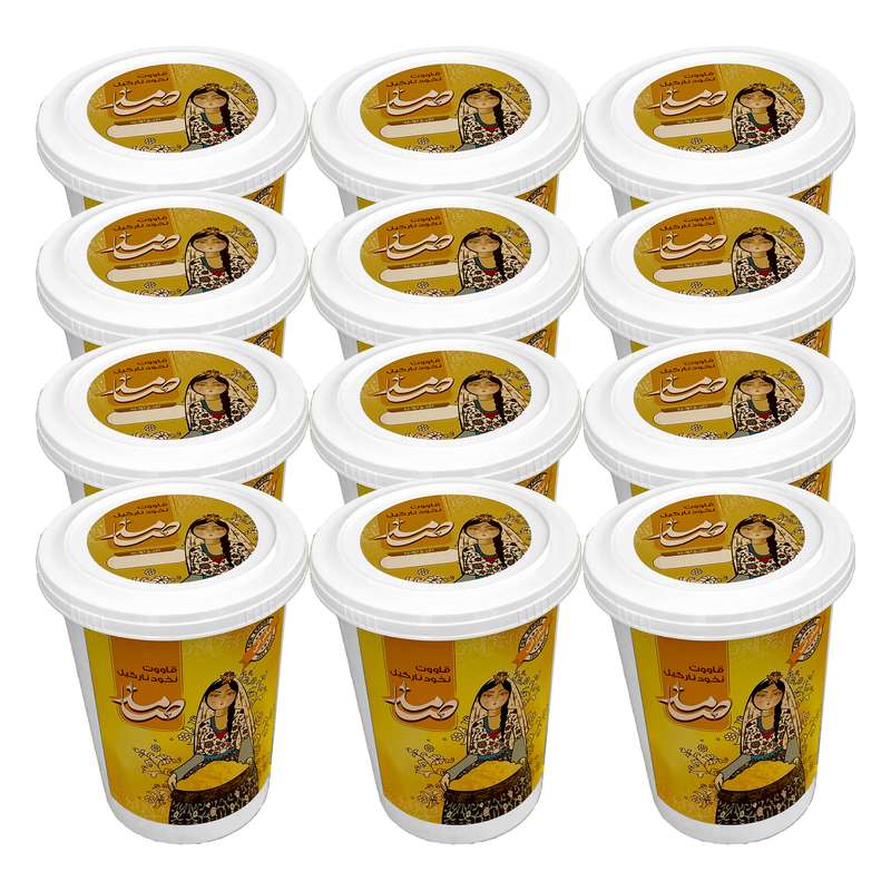 قاووت نارگیل نخودچی خانگی صامد - 250 گرم بسته 12 عددی