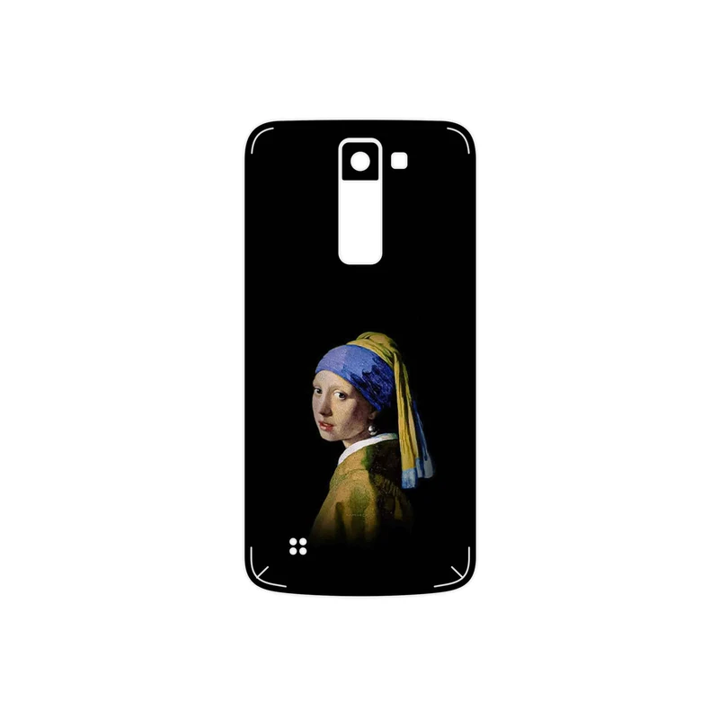 برچسب پوششی ماهوت مدل Girl with a Pearl Earring of Vermeer مناسب برای گوشی موبایل ال جی K8