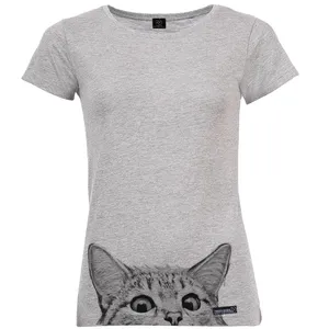 تی شرت آستین کوتاه زنانه 27 مدل Cat Drawing کد MH1371