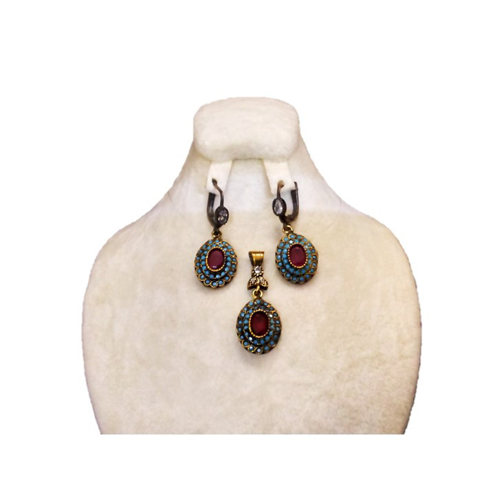 نیم ست نقره زنانه مدل gol-9100