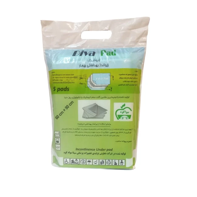 زیرانداز بهداشتی بیمار دیوا مدل 60 90 بسته 5 عددی