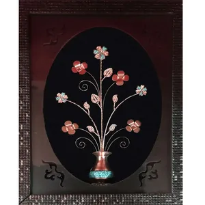 تابلو مسی طرح گلدان کد ZH285.3