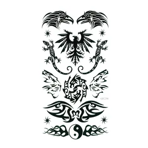 تتو موقت مدل شاهین و سوسمار کد GF254 