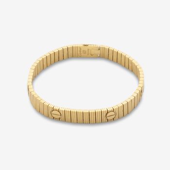 دستبند زنجیری طلا 18 عیار زنانه گلدم مدل B448001