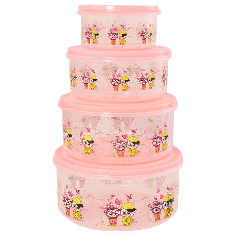 ظرف نگهدارنده مدل جغد عینکی Dr مجموعه 4 عددی