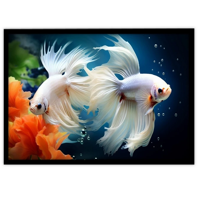 تابلو نوری بکلیت طرح نقاشی طبیعت و ماهی فایتر مدل B-MID-17489