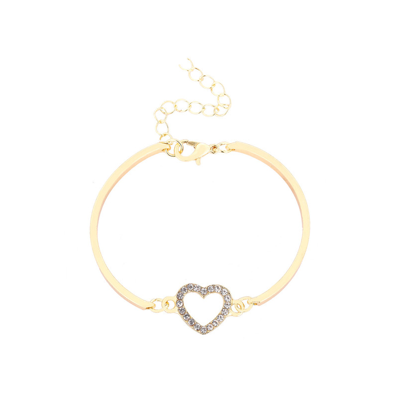 دستبند زنانه مدل قلب زنجیره ای کد 001