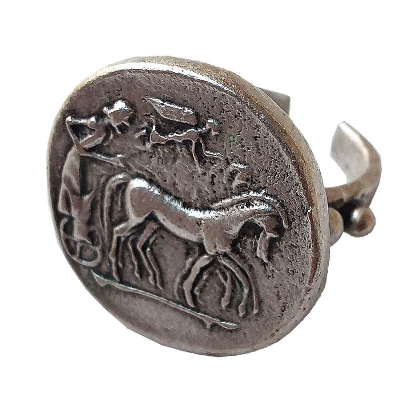 انگشتر زنانه مدل سکه قدیمی کد SE-11