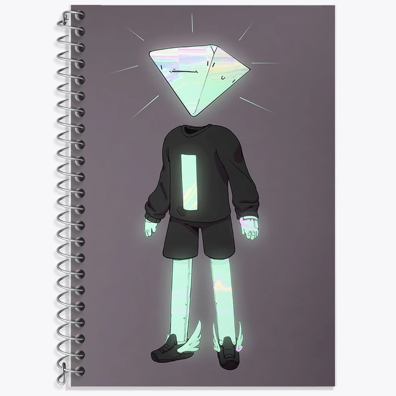 دفتر زبان 50 برگ خندالو مدل دو خط طرح فانتزی کد F1678